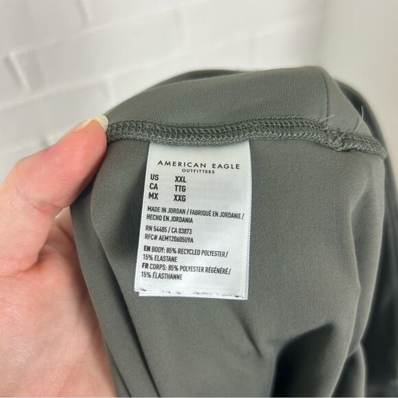 American Eagle The Lightweight Everything Green Legging 7/8 Length Size XXL - Picture 4 of 9